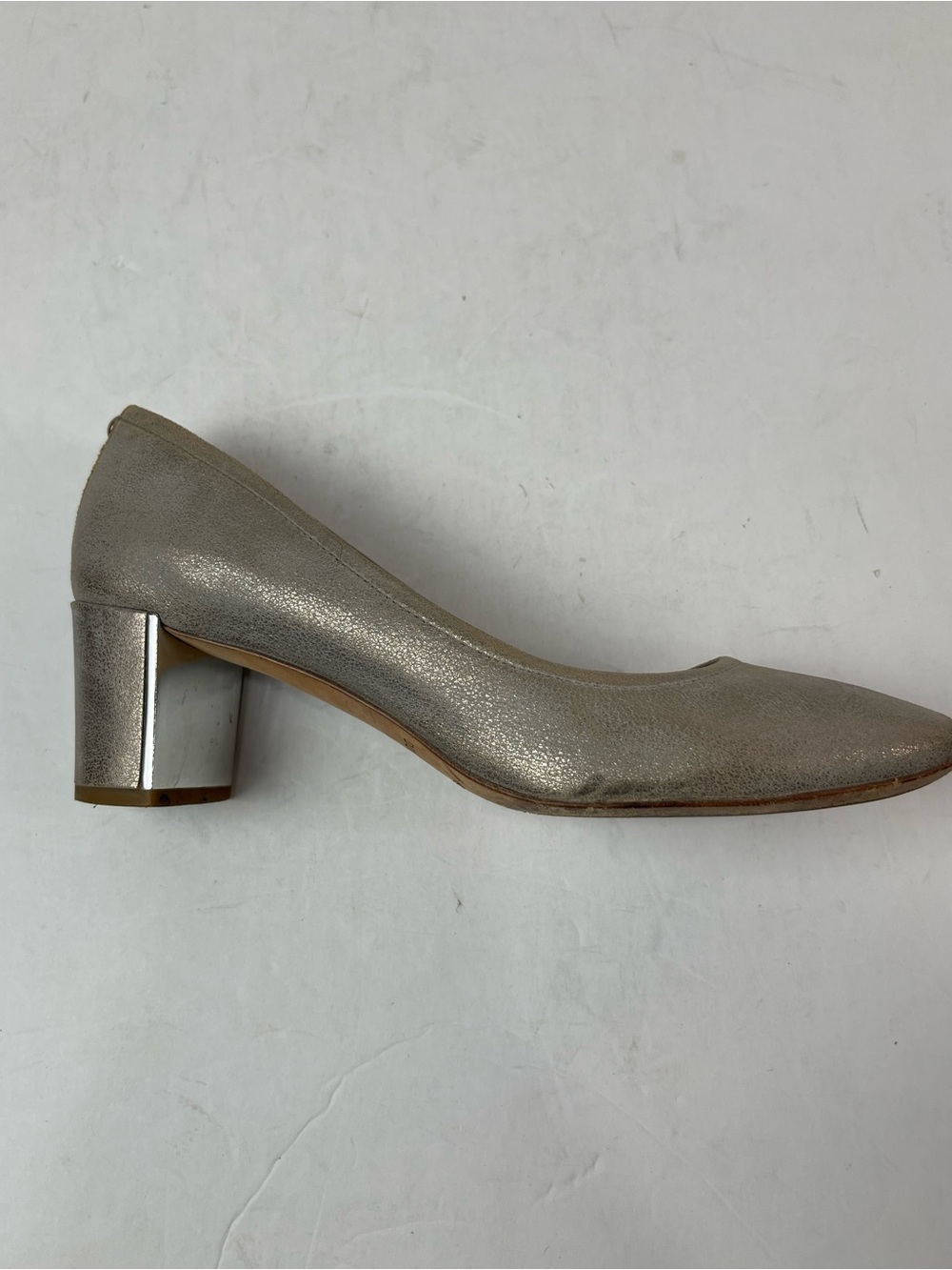 Donald Pliner‎ Pumps Champagne Gold Metallic Leather Mirror Heel Corin Women 8M